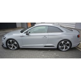 Накладки сплиттеры на пороги на Audi RS5 B9 Coupe